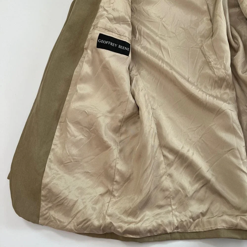 Geoffrey Beene Vintage Mens Tan Blazer Sports Jacket Geoffrey Beene Mens Tan 397